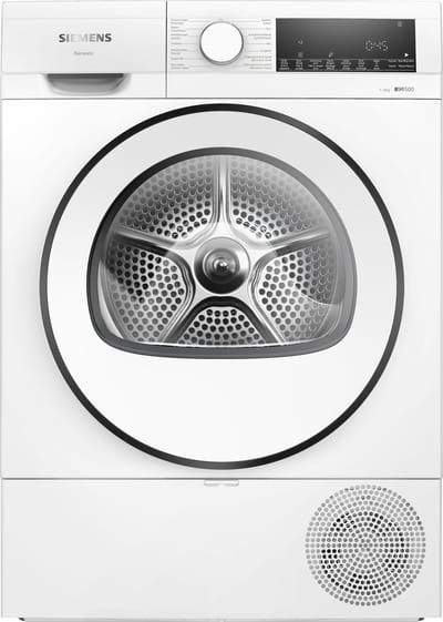 Siemens WQ32G10AFG - iQ500 - Wasdroger - Warmtepompdroger - 8 kg - Zeer stil - autoDry - NL/FR display - Outdoor-programma: veilig drogen van waterafstotende kleding en buitenkleding