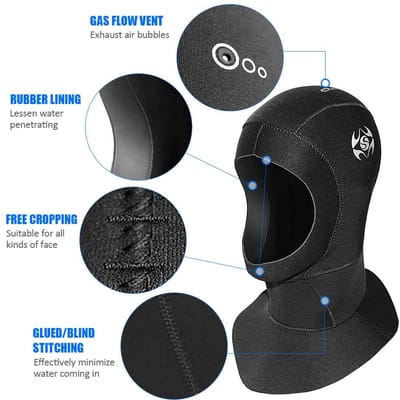 3mm Thermische Neopreen Duikkap Wetsuit Hoed Warme Duikmuts voor Watersporten