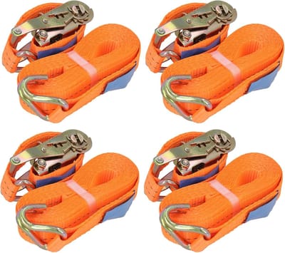 Spanbanden met Ratel - Sjorbanden Transportbanden - Veilig Vervoeren - Roestbestendige Ratel - 6 Meter 35mm - Oranje