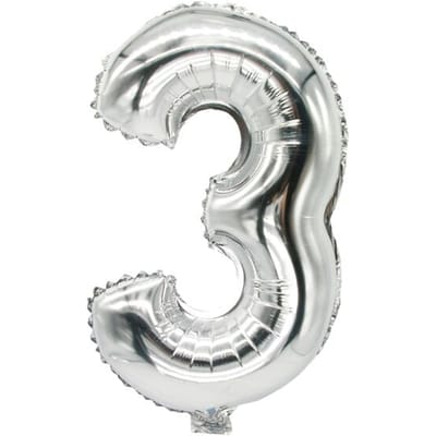 Papstar 86833, Speelgoed ballon, Polyethyleentereftalaat (PET), Zilver, Aantal, 200 mm, 350 mm
