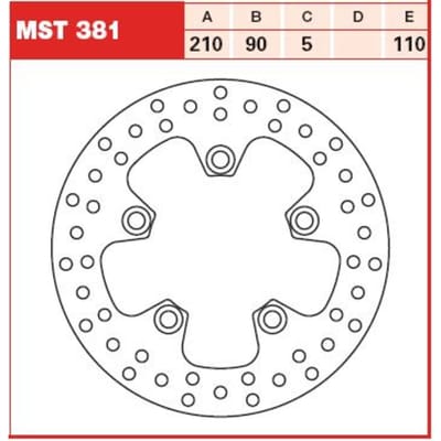Remschijf TRW MST381, 1 Stuk