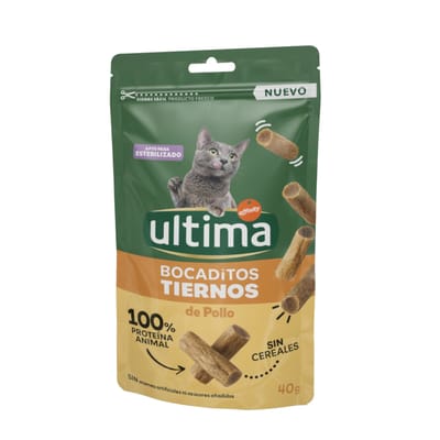 Voordeelpakket: 3x 40g Ultima Snacks Malse Hapjes met Kip Katten snacks
