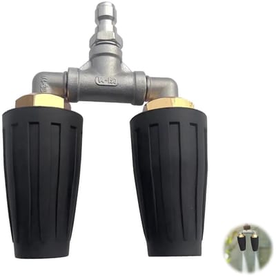 Dailygoods- Turbospuitmond Dubbele Turbine - 4000 PSI - Rotating Nozzle - Hogedrukreiniging - Spuitmond Accessoire - Versterkte Reiniging - Hogedrukspuitmond