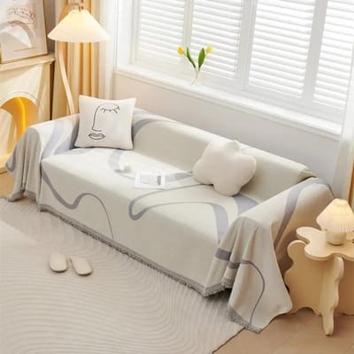 Chenille Sofa Handdoek Geometrische Sofa Hoes Antislip Sofa Kussen Alle Seizoenen Universele Bank Deken Allesomvattende Hoes Doek Handdoek 180x90cm 1pcs