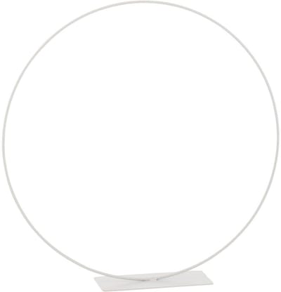 J-Line decoratie Ring op voet - metaal - wit - small