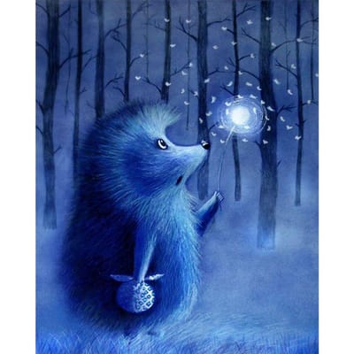 Peinture diamant 5D à faire soi-même, dessin animé, hérisson bleu, point de croix, broderie diamant 20X30CM