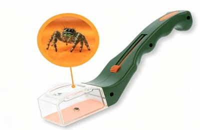 Insectenvanger — Hulpmiddel voor binnen en buiten met vergrootglas — 1-delige set (Geschikt voor kinderen en volwassenen)
