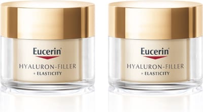 Eucerin Hyaluron-Filler + Elasticity Anti-rimpel Dagcreme voor Vrouwen - SPF 15 - Vermindert Donkere Vlekken - Thiamidol en Hyaluronzuur - 50 ml - Voordeelverpakking - Bundel van 2