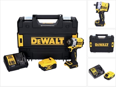 DeWalt DCF 921 P1T accu-slagmoersleutel 18 V 400 Nm 1/2" borstelloos + 1x accu 5,0 Ah + oplader + TSTAK