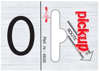 Pickup Route alulook 25x44 mm - cijfer 0