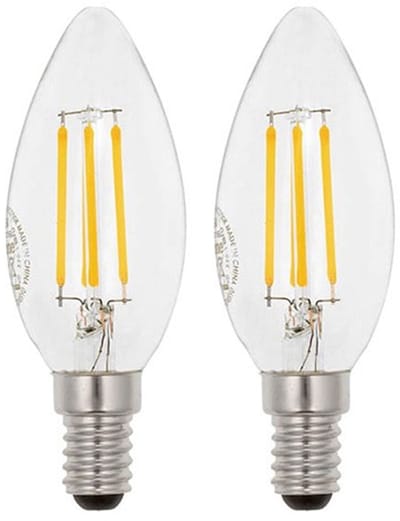 VITO LED Filament Kaarslamp C35 E14 - 6W (vervangt 50W) - 612lm - 4000K - Ø35mm - 220-240V - Energiezuinig - 2 stuks