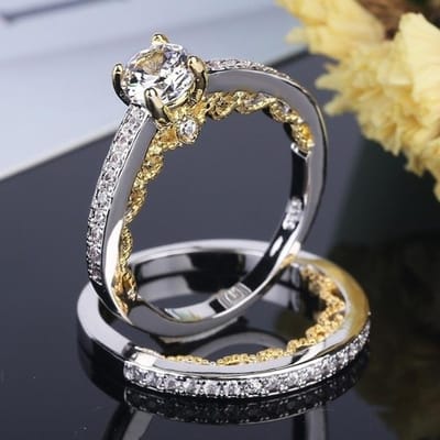 Echte 925 Sterling Zilveren Bruidssets Ring Voor Vrouwen Mannen Oorsprong Anillos De Zilver 925 Sieraden Diwenfu Diamond Anel Box vrouwtjes 12