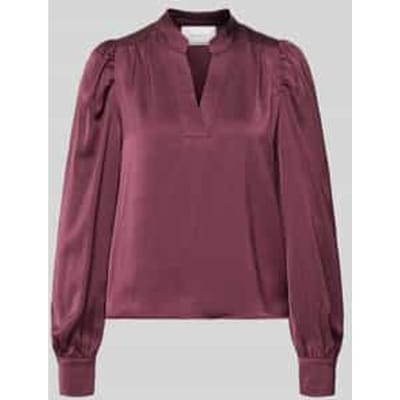 Neo Noir Rosslyn Heavy Sateen Blouse Dames - Jurken - Kleedje - Bordeaux - Maat 38