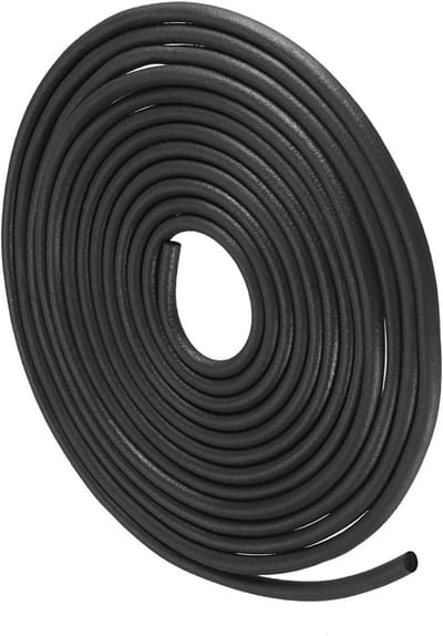 Schuimrubber Afdichtingsstrip - EPDM Rubber Strip - Deuren Afdichten - Weerbestendig Ontwerp - 4 mm x 6 m - Zwart