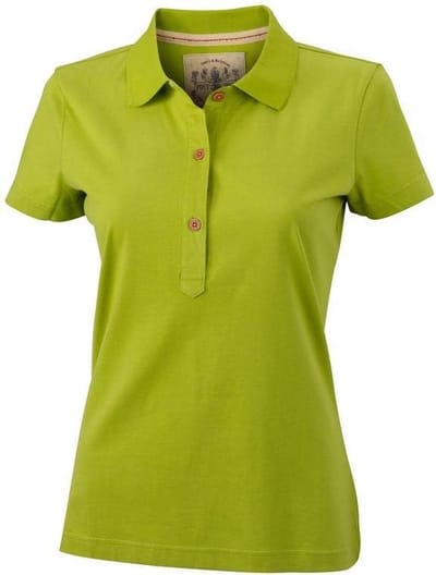 James and Nicholson Vrouwen/dames Vintage Polo (Kalk groen)