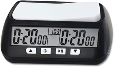 Digitale Schaakklok - Spel Timer - Wedstrijd Timing - Multi-Mode Functie - 14 x 8.8 x 4.5 cm - Zwart
