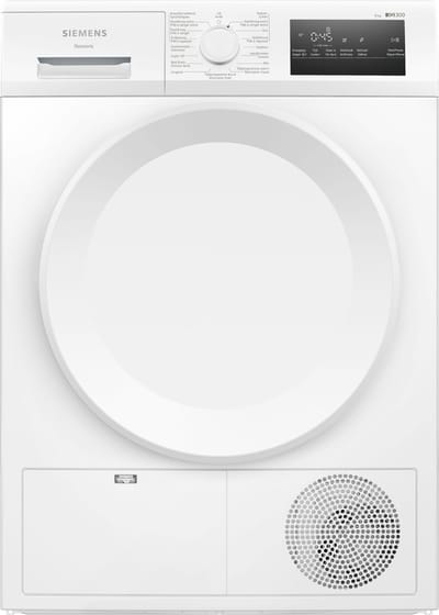 Siemens WT43H00AFG - iQ300 - Warmtepompdroger - 8 kg - Stil 65 dB - NL/FR Display - autoDry: Zacht en zorgvuldig drogen om je kleding te beschermen