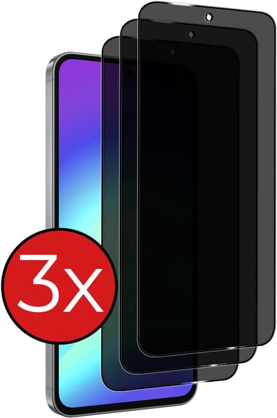 Screenprotector - 3 Stuks - Geschikt voor Samsung Galaxy A56 - Privacy Filter - Beschermglas - Gehard Glas - Tempered Glass - Screen Protector