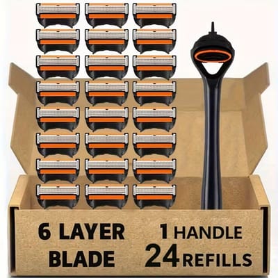 Universele Scheermesjes - 5 Blade Compatibel -met fusion 5 - 24 stuks scheermesjes met houder - voor mannen