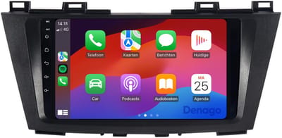 CarPlay autoradio geschikt voor Mazda 5 | 2010 t/m 2015 | Android 13 | Draadloos Apple CarPlay & Android Auto | 9 inch scherm | 2GB + 32GB | QuadCore processor | Denago DNG-A321 | 2025 model | 2010 2011 2012 2013 2014 2015 | Bluetooth & Wifi