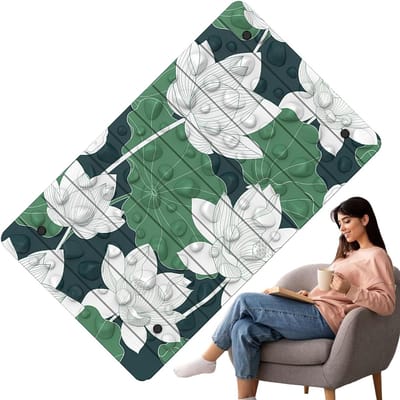 Voetmassagemat - Acupressuur Pad - Ontspanning Stimuleren - Kiezelsteen Design - 50 x 30 cm - Zwart