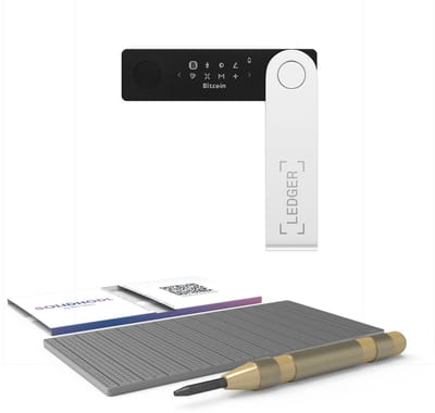 Ledger Nano X Black + SOLIDHODL - Voordeelbundel - Hardware Wallet - Wallet voor Bitcoin, Ethereum en vele andere crypto