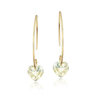 Montebello Oorbellen Liv HG46 - Swarovski Hart - 925 Zilver Verguld - Ø10mm - 35mm