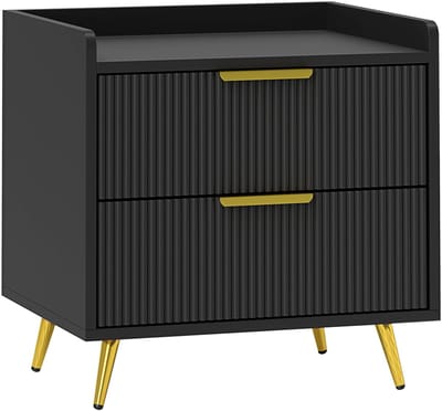HOMCOM Nachtkastje - MDF - 50 x 40 x 50 cm - Zwart
