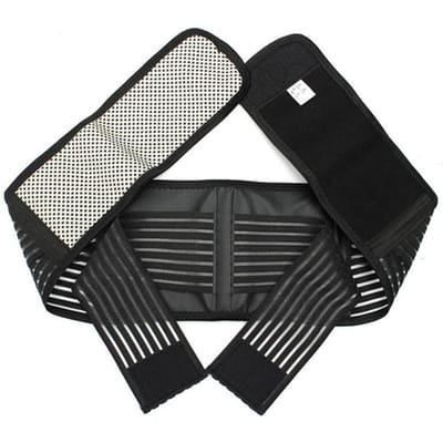 1 Stuk Verstelbare Neopreen Dubbele Trek Lendensteun Onderrugbrace Steun Tailleband XL zwart