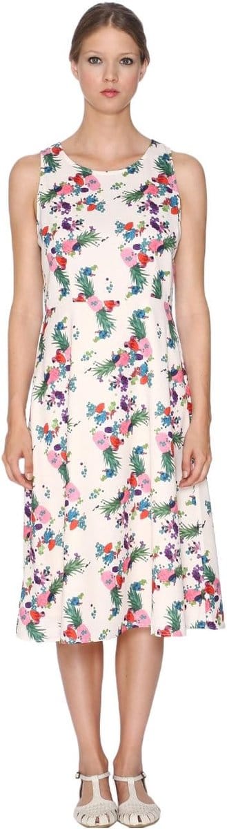 Loves Céleste jurk trapezium mouwloos dames meerkleurig (pinapple) FR: 36 (maat fabrikant: XS)