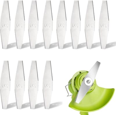 12 Stuks - Grastrimmers Reservemes - 15cm Algemeen - Grastrimmer - Bosmaaier - Reservemessen - Reservemesjes - Metalen Grastrimmer - Accessoires - Messen - Mesjes - Geschikt Voor Alle Gangbare Grasmaaiers, Bosmaaiers En Bosmaaiers (24V/36V-Modellen)
