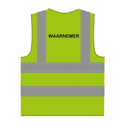 Waarnemer hesje RWS limoengroen
