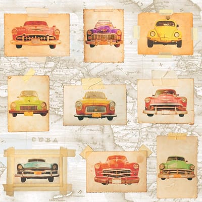 Dutch Wallcoverings Schuimvinyl Oldtimer - kleur