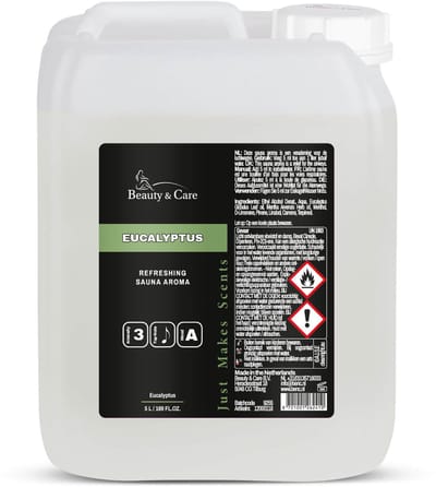 Beauty&Care® Sauna Opgietmiddel - Eucalyptus - Opgietconcentraat voor Emmer & Saunakachel - tot 100x Opgieten - Geuren met Etherische Olie - Verzorging & accessoires - 5 liter can