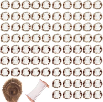 Onzichtbare Elastische Haarnetten - 80 Stuks Nylon Haarnet voor Wigs, Buns en Haaraccessoires (Bruin en Lichtbruin)