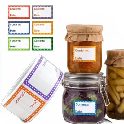 200 Stuks Diepvriesetiketten - Houdbaarheidsetiketten & inmaaketiketten - 4cm*2.5cm - Beschrijfbare diepvriesetiketten - Multi kleuren - Koelkast – Vriezer - Keuken stickers - LOUZIR