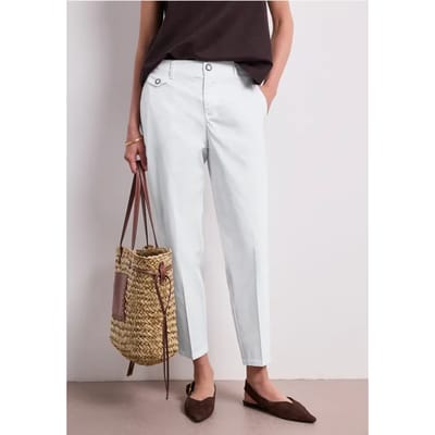 Casual fit chino's in een zachte stof