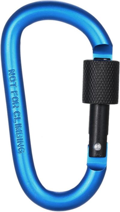 Doodadeals® 2-Pack Karabijnsluiting Sleutelhanger - Musketonhaak Sleutelhanger - Karabijnhaak Sleutelhanger - Met 30 mm Sleutelring - Blauw