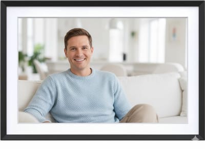 White-Label® Digitale Fotolijst met Wifi - Fotolijsten - Frameo App - HD Kwaliteit - Zwart met Wit