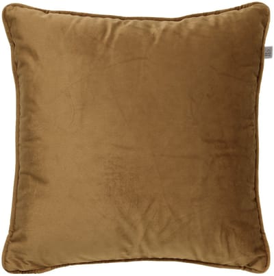 Dutch Decor FINN - Sierkussen 60x60 cm - velvet - effen kleur - Tobacco Brown - bruin - Inclusief binnenkussen - Luxe kussens voor woonkamer & bank