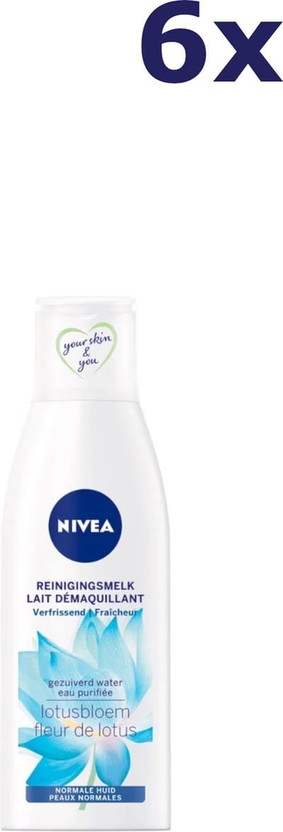 Nivea Essentials Verfrissende Reinigingsmelk - 6x200ml - Voordeelverpakking