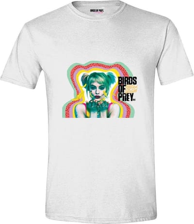 Birds of Prey - Harley Quinn Kiss Heren T-Shirt - Wit - S