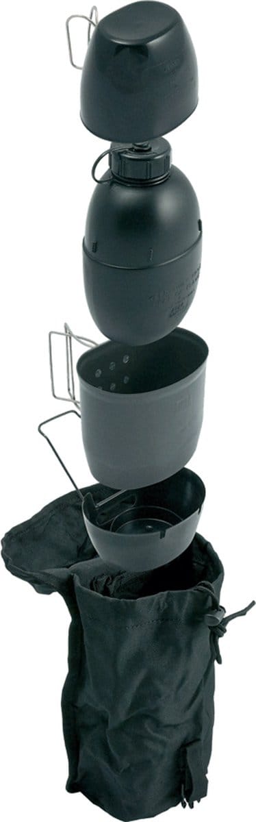 Bushcraft Multi-fuel kooksysteem  met waterfles - zwart