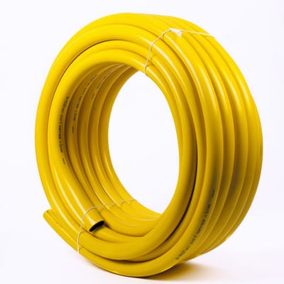 Alfaflex - professionele - ATH 5-lagen - flexibele - PVC - persslang - met geweven polyester versteviging - diam. 32 x 42 mm - kleur geel - PN8 - rol = 25 meter