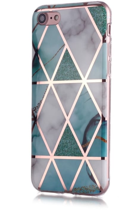 Coverup Hoesje - Geschikt voor iPhone SE (2022/2020), iPhone 8 / 7 Hoesje - Coverup Marble Design TPU Back Cover - Mint