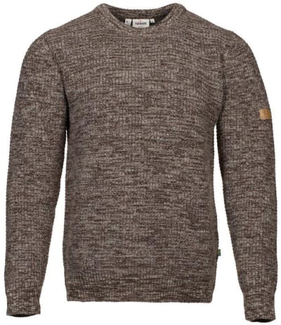 Ivanhoe trui NLS Petal Chocolat Mouline heren - 100% zuivere ongeverfde wol
