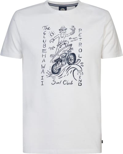 Petrol Industries - T-shirt - Heren - M - Wit - Katoen - M-1040-TSR693