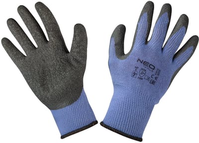 Grupa Topex - Werkhandschoenen - Maat 9 - Polyester met Katoen - Latex Bekleed