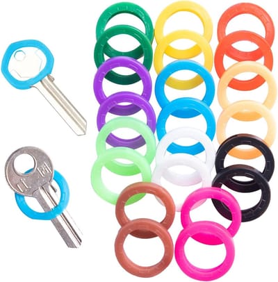Sleuteldoppen Set - Sleutel Identificatie - Sleutels Organiseren - Flexibel PVC Materiaal - 40 Stuks - Kleurrijk