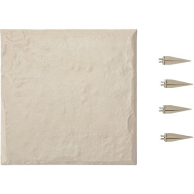 VEVOR Stepping Stones Garden, 16 stuks, 395x395 mm, decoratieve bestratingsplaat met palen, kunststof padtegels, stenen plaat van PC-hars, steenlook voor gazon, terraslandschap, beige